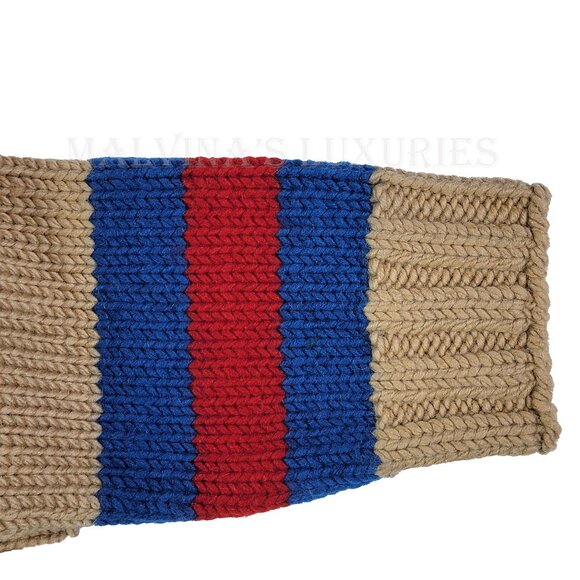 GUCCI MENS SWEATER STRIPED MOHAIR WOOL BLEND WEB STRIPE MOTIF sz M MEDIUM - Picture 11 of 15